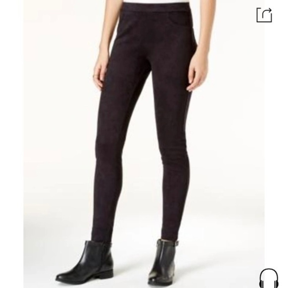 Sanctuary Grease‎ Faux Suede Black Leggings